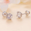 925 Sterling Silver Moissanite 0.50 Carat Earrings for Women