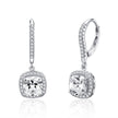 925 Sterling Silver Plated Gold Pavé Setting CZ Earrings for Women