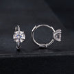 925 Sterling Silver & White Gold Plated 0.5 Carat Moissanite Earrings for Women