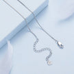 925 Sterling Silver Necklace with Pavé Setting CZ - Length 400+50mm - Women