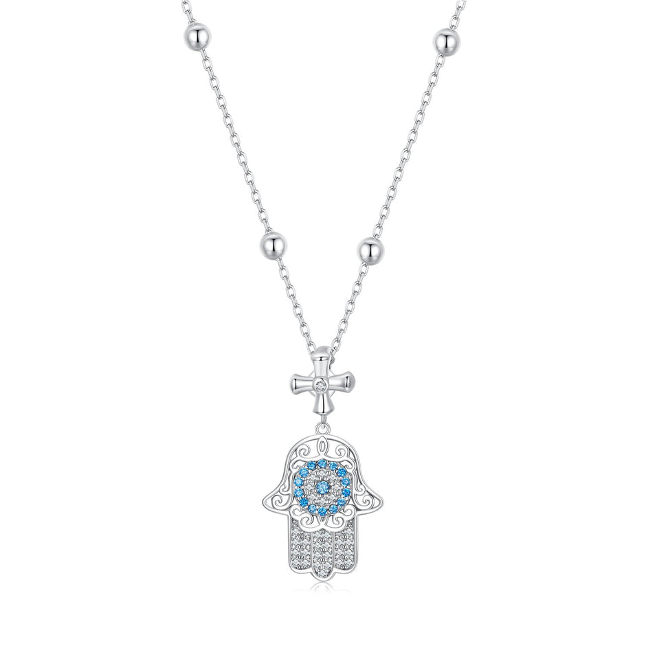 925 Sterling Silver Necklace with Pavé Setting CZ - 400mm Length