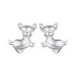 925 Sterling Silver Earrings Plated Platinum 10*12mm for Women