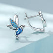 925 Sterling Silver Earrings with Pavé Setting and Oxidized Finish for Women