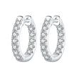 925 Sterling Silver 0.023 Carat Moissanite Earrings for Women