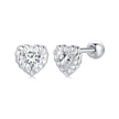 925 Sterling Silver Moissanite 0.15ct Earrings for Women