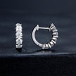 S925 Sterling Silver Moissanite Earrings, 1.3cm, Platinum Plated, for Women