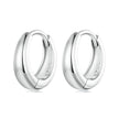 925 Sterling Silver 12*3mm Platinum Plated Earrings