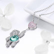 925 Sterling Silver Necklace 38-45cm with 3.1*1.3cm Pendant for Women