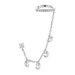 925 Sterling Silver Earrings with Pave Setting CZ - White Gold Plated for Women