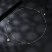 925 Sterling Silver 6.5mm Moissanite Necklace with Pavé Setting for Women