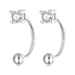 925 Sterling Silver Earrings for Women with CZ in Pavé Setting
