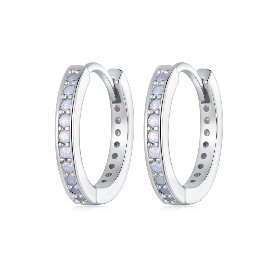 925 Sterling Silver Opal Earrings for Women