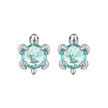 925 Sterling Silver Earrings with Transparent Glass and Oxidized Finish for Women