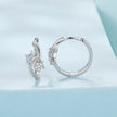 925 Sterling Silver Wedding Earrings with White Gold Plating and CZ Stones for Women
