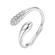 925 Sterling Silver Oxidized Pavé Setting CZ Ring