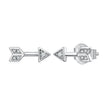 925 Sterling Silver 0.08ct and 0.12ct Moissanite Earrings in White Gold for Women
