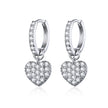 925 Sterling Silver CZ Pavé Setting Earrings for Women