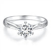 925 Sterling Silver Moissanite & Zircon Ring Size 5