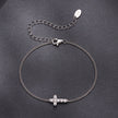 925 Sterling Silver Moissanite Bracelet 15+6cm, Plated White Gold, for Women