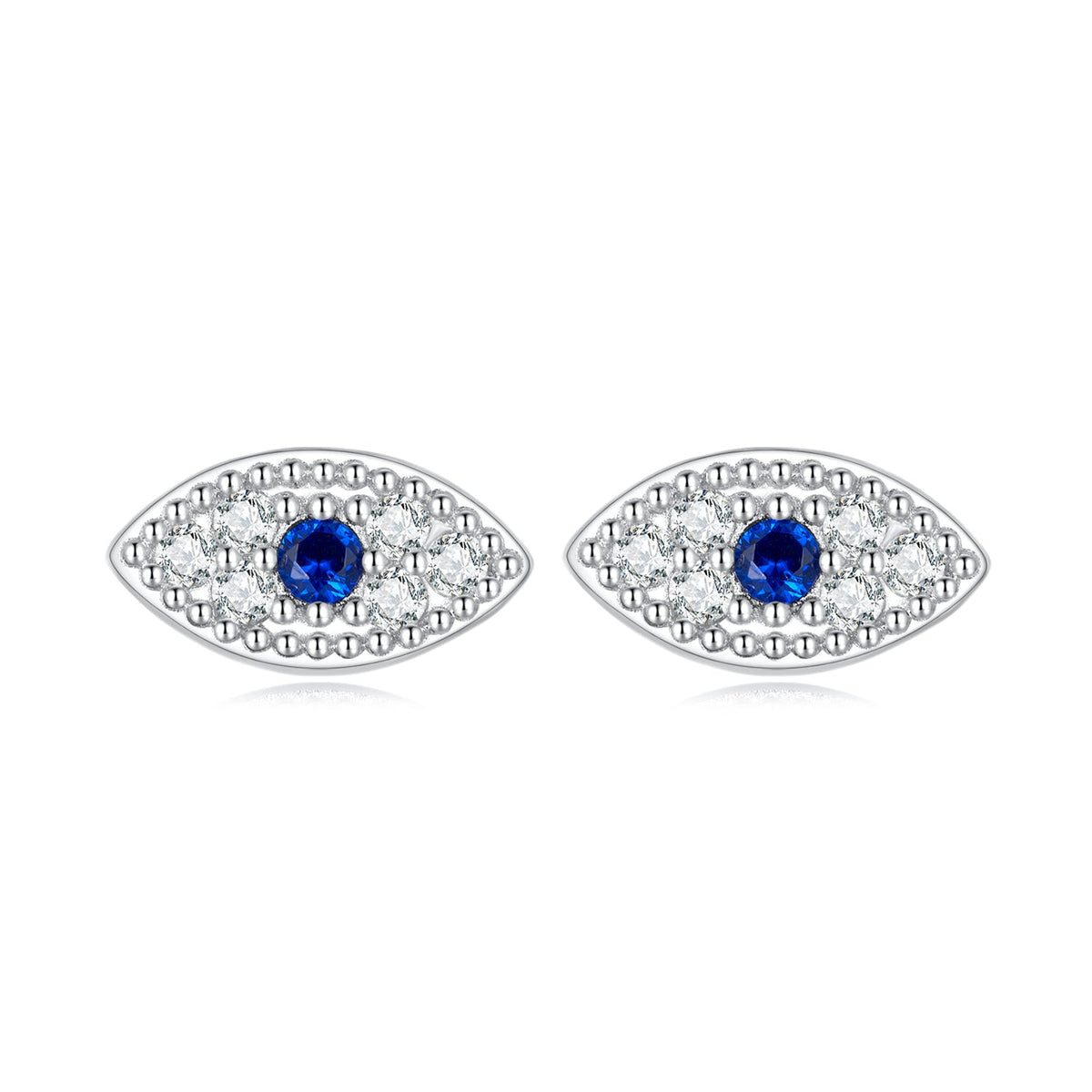 925 Sterling Silver & Pavé Setting CZ Earrings