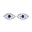 925 Sterling Silver & Pavé Setting CZ Earrings