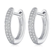 925 Sterling Silver Pavé Setting CZ Earrings for Women