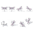 925 Sterling Silver Enamel Process Earrings with Pavé Setting CZ for Women