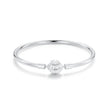 925 Sterling Silver White Gold Plated Bracelet 17.0 cm Inner Diameter 55mm for Women