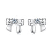 925 Sterling Silver Moissanite Earrings 0.3 cm for Women