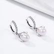 925 Sterling Silver Oxidized Silver Freshwater Pearl Earrings