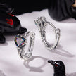 925 Sterling Silver Earrings with Transparent Glass for Women