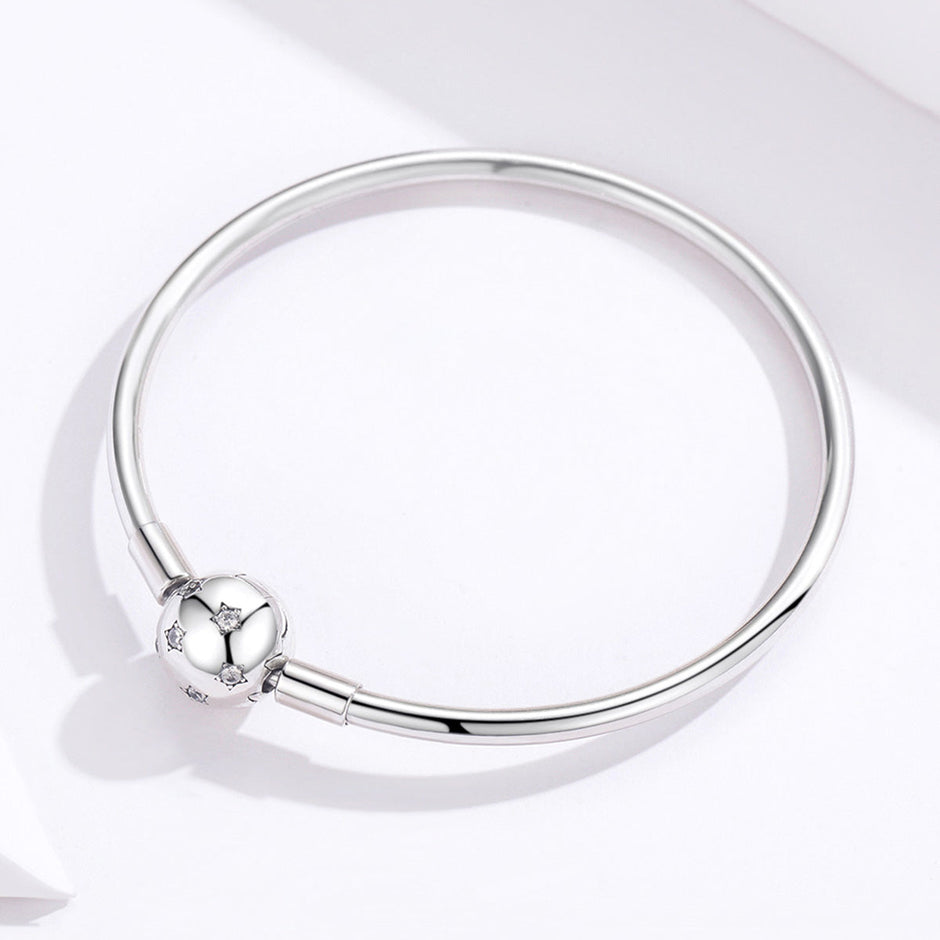 925 Sterling Silver Adjustable Bracelet Style Nan Size 17cm for Men