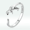 S925 Oxidized Silver Dinosaur Ring for Women