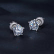 925 Sterling Silver Moissanite 0.50 Carat Earrings 6.0mm for Women
