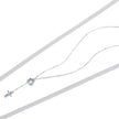 925 Sterling Silver Plated Necklace with Adjustable Length 42.5cm and CZ for Women