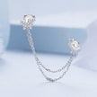S925 Sterling Silver 40mm Pavé CZ Earrings
