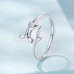 925 Sterling Silver Oxidized Silver Ring 0.16cm Width for Women
