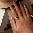 925 Sterling Silver 1.8mm Ring with Pavé Setting CZ for Women