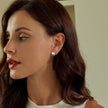 925 Sterling Silver Plated White Gold 10mm Earrings for Women