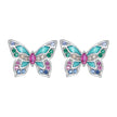 925 Sterling Silver Earrings with Enamel and CZ for Women
