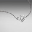 925 Sterling Silver Plated White Gold Bracelet 21cm for Women
