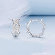 S925 Sterling Silver Earrings with Plated Platinum for Women