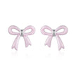 925 Sterling Silver Earrings with Enamel Process and White Gold Plating