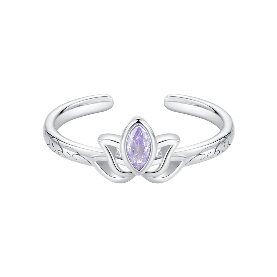 925 Sterling Silver 1.9mm Pavé Setting White Gold Plated Ring