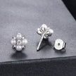 925 Sterling Silver 0.05ct Moissanite & Freshwater Pearl Earrings for Women