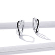 925 Sterling Silver Earrings 1.3*0.4cm with Pavé Setting CZ for Women