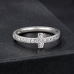 925 Sterling Silver Moissanite Ring in Size 6