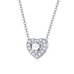 925 Sterling Silver Adjustable Cubic Zirconia Pendant Necklace for Women