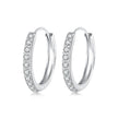 925 Sterling Silver Pavé Setting Gold Plated Earrings for Women