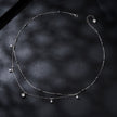 925 Sterling Silver Plated White Gold Moissanite Necklace 400+50mm for Women